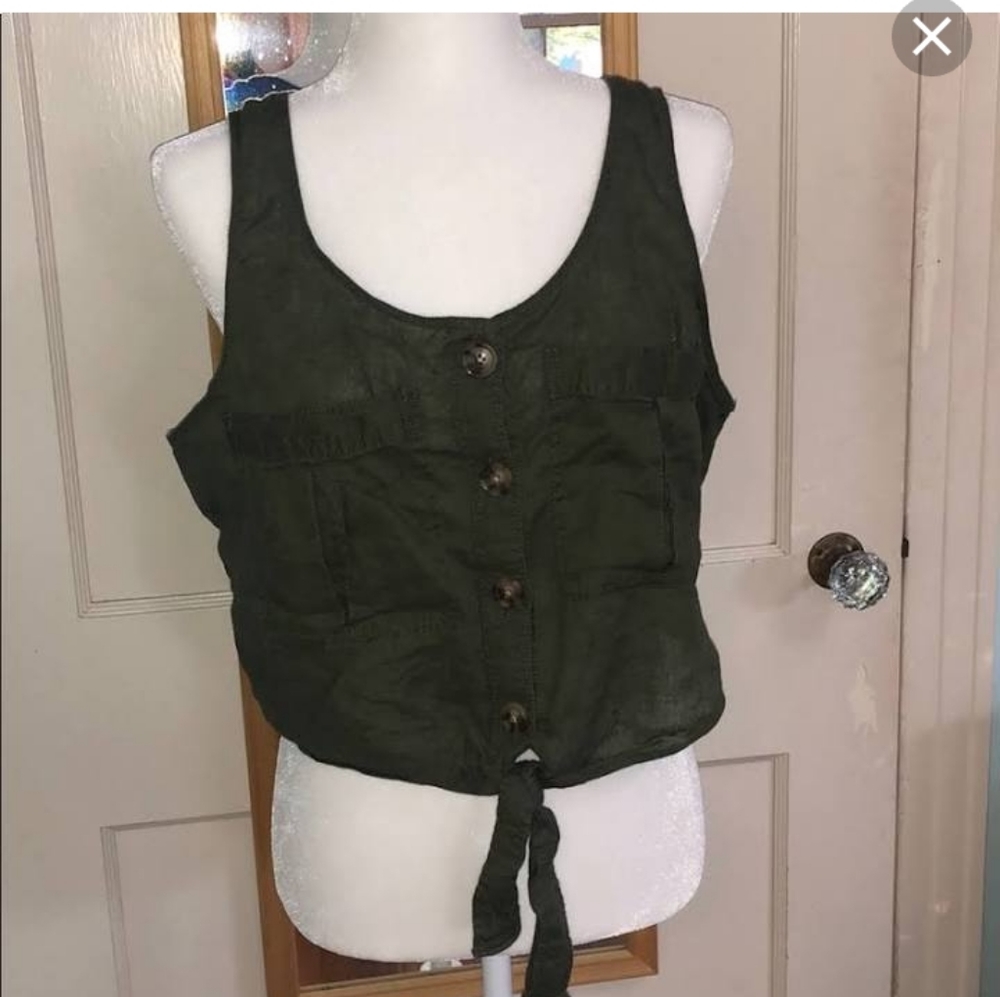 EXPRESS Tank top olive green size L
